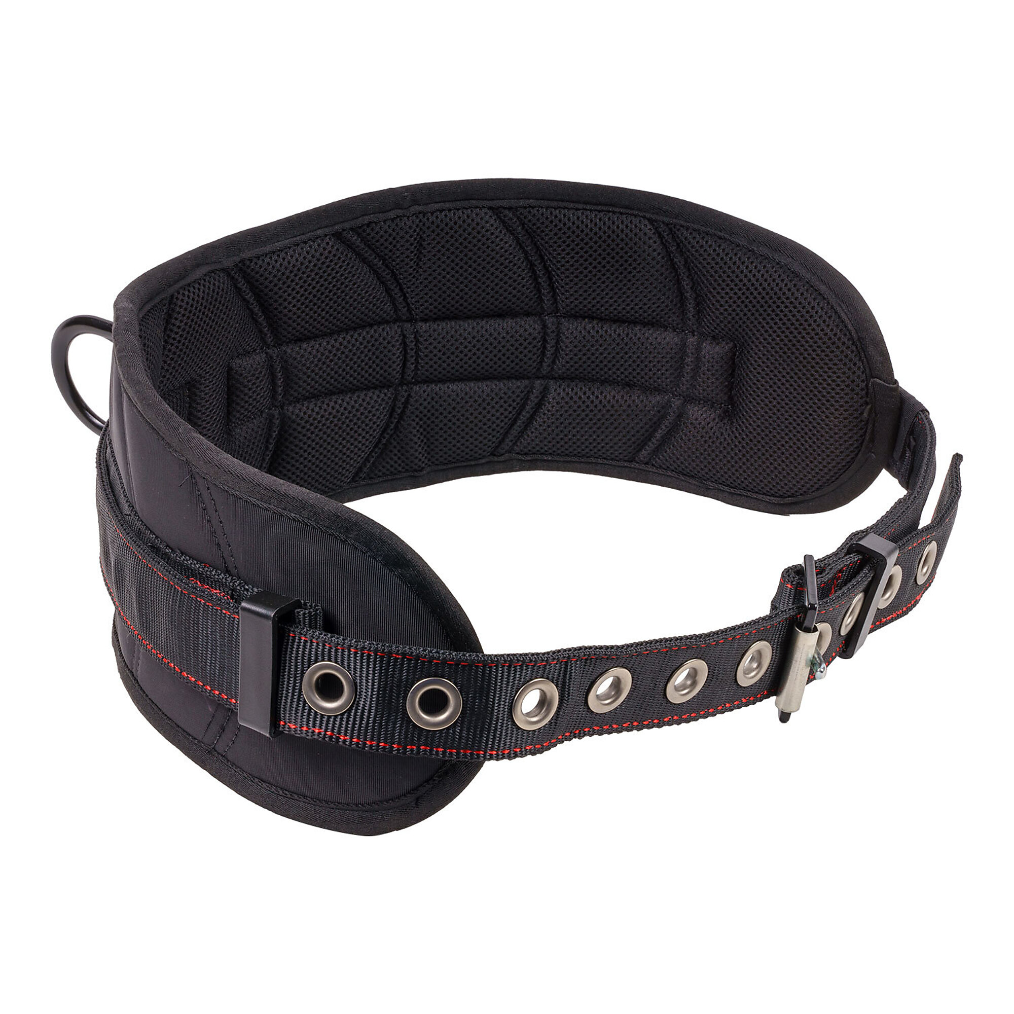 KStrong Kapture Padded Waist Belt with Removable Tool Belt — Rear Restraint D-Ring, Adjustable, 58in., 5000 Lbs. Strength, Model# UFZ840020